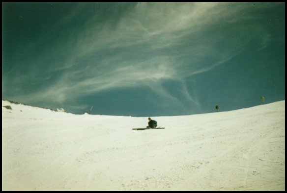 Skiiningn in the Andes in South America 1996